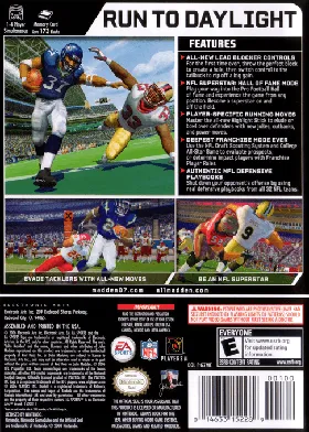 Madden NFL 07 box cover back